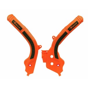 Protector de Chasis Bi-Material RACETECH Naranja / Negro