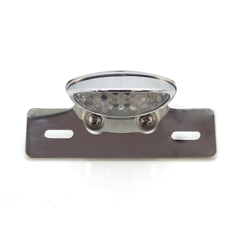 Piloto + soporte de matricula cromado universal V PARTS