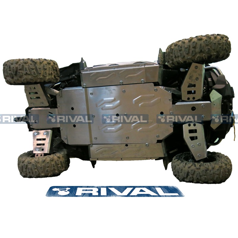 RIVAL Complete skid plate kit - Aluminium CF Moto Zforce 800/1000