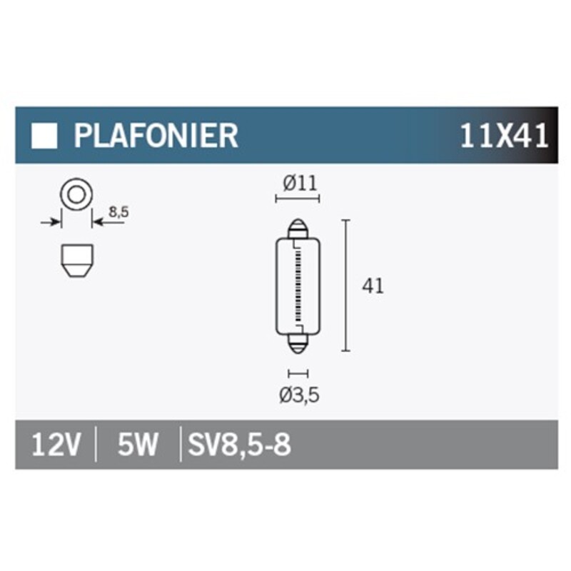Lámpara OSRAM 6413 - 12V 5W - 10 uds