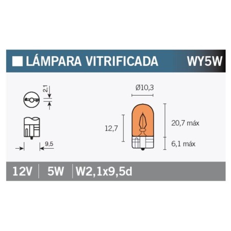Lámpara V PARTS 12V 5W - 10 uds