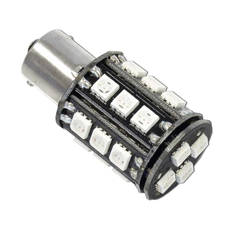 Lámpara V PARTS LED BAU15s 22 leds 12V ámbar