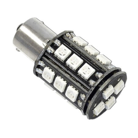 Lámpara V PARTS LED BAU15s 22 leds 12V ámbar