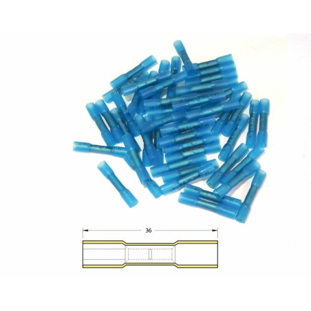 Conector punta-punta termorretráctil BIHR Ø1,5/2,5mm² - 50uds trans...