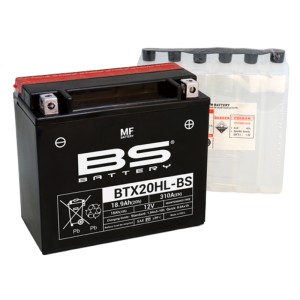 Batería BS BATTERY sin mantenimiento con pack de ácido BTX20HL-BS
