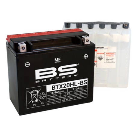 Batería BS BATTERY sin mantenimiento con pack de ácido BTX20HL-BS