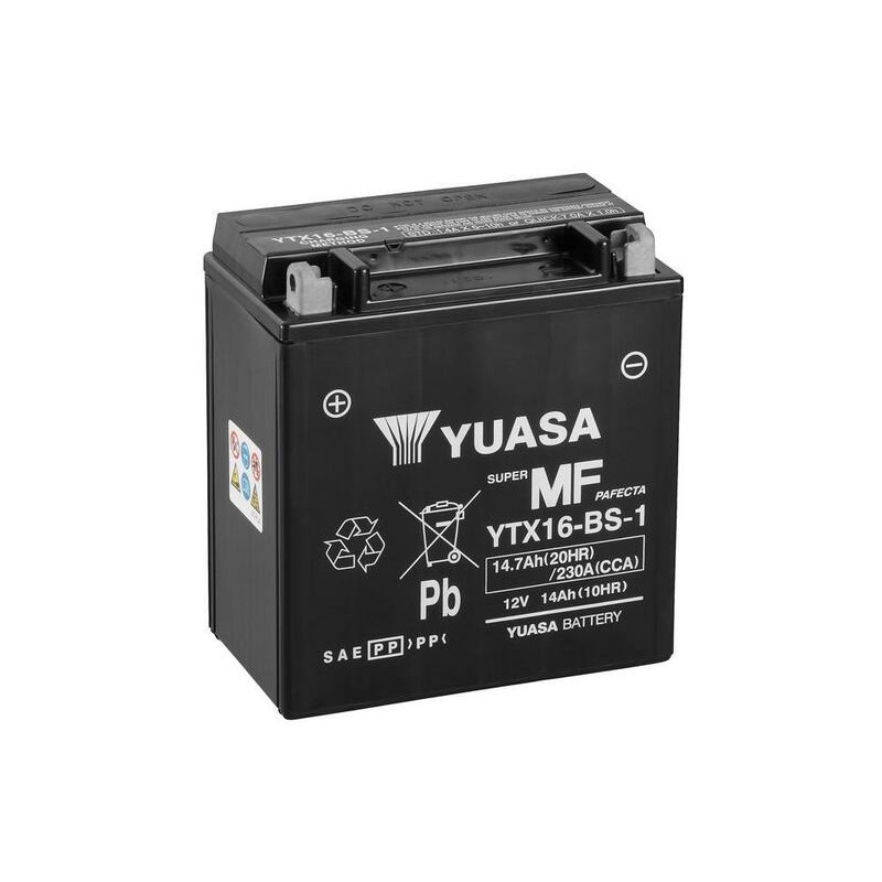 Batería YUASA YTX16-BS-1 Combipack (con electrolito)