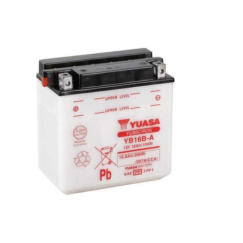 Batería YUASA YB16B-A Dry charged (sin electrolito)