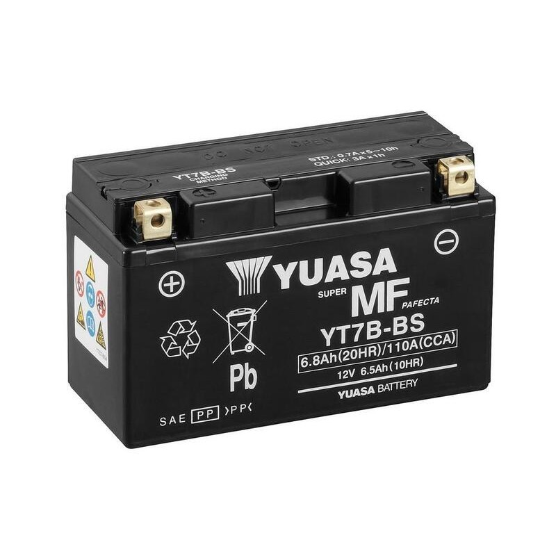 Batería YUASA YT7B-BS Combipack (con electrolito)