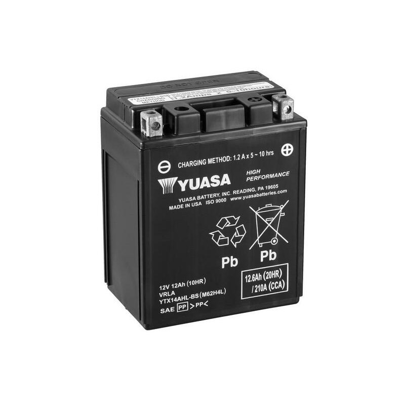 Batería YUASA YTX14AHL-BS Combipack (con electrolito)