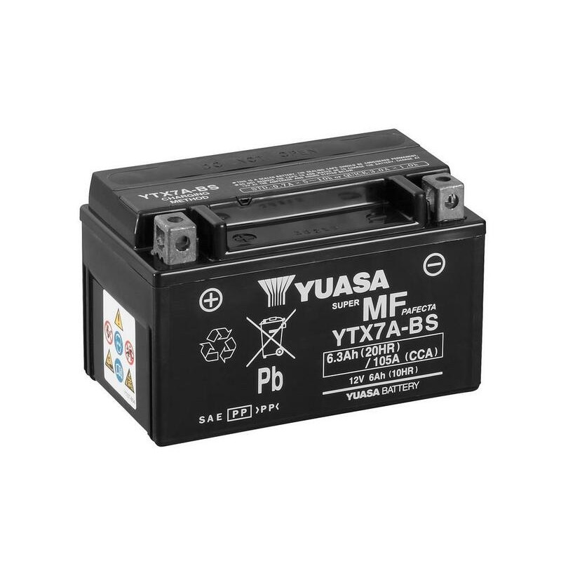 Batería YUASA YTX7A-BS Combipack (con electrolito)