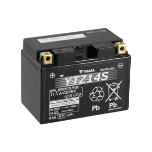 Yuasa battery YTZ14S Wet Charged (cargada y activada)