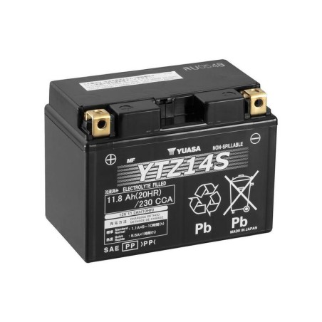 Yuasa battery YTZ14S Wet Charged (cargada y activada)