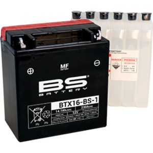 Batería BS BATTERY BTX16-BS-1 sin mantenimiento con pack de electro...