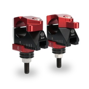 Alzas de manillar ajustables GILLES, negro / rojo