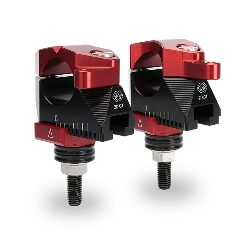 Alzas de manillar ajustables GILLES, negro / rojo