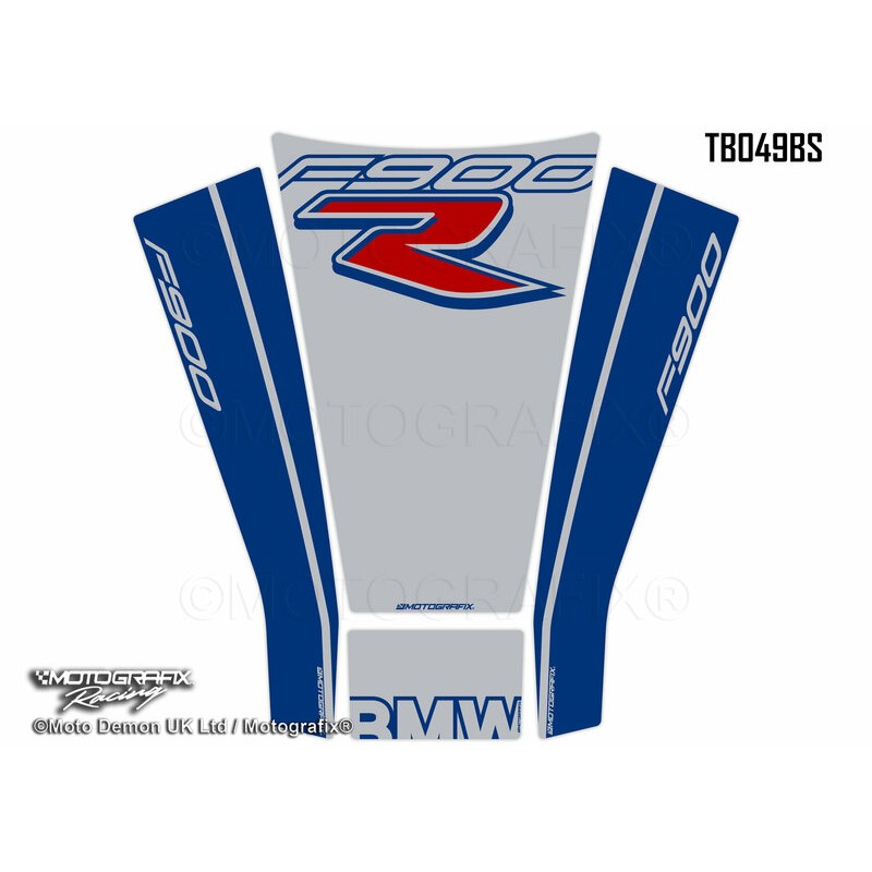 Set de 4 protectores de depósito MOTOGRAFIX color azul/blanco BMW F...