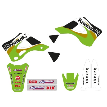 Kit adhesivos completo TECNOSEL Team OEM Kawasaki 2000