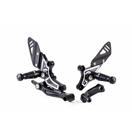 Estriberas retrasadas GILLES RCT10, negro / plata