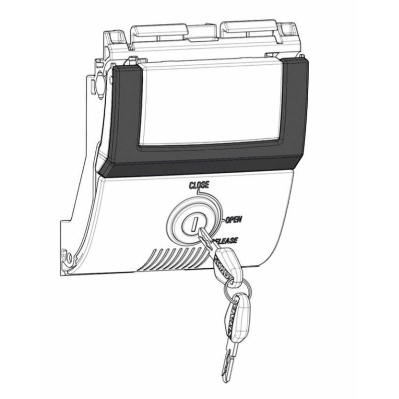 Cerradura para baúl SHAD SH48 gris oscuro