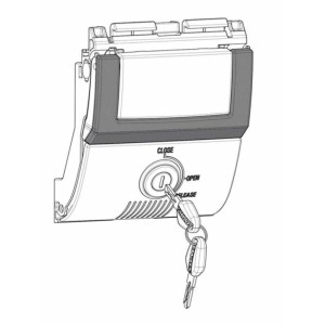 Cerradura para baúl SHAD SH48 gris titanio