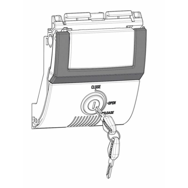 Cerradura para baúl SHAD SH48 gris titanio