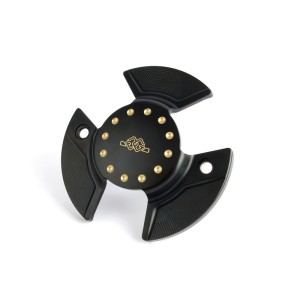 Tapas del motor GILLES, negro / dorado