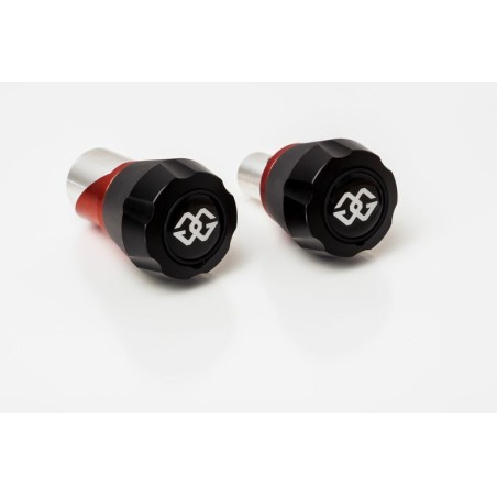 Protectores del eje delantero GILLES, negro / rojo