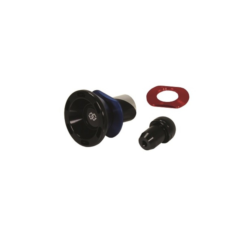 Protectores del eje delantero GILLES, negro / rojo