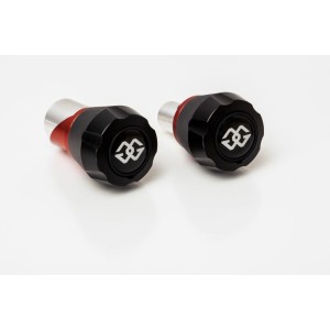 Protectores del eje delantero GILLES, negro / rojo