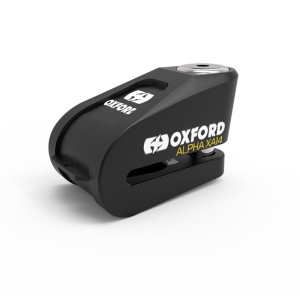 Candado de disco con alarma OXFORD XA14 - Ø14mm acero inoxidable negro