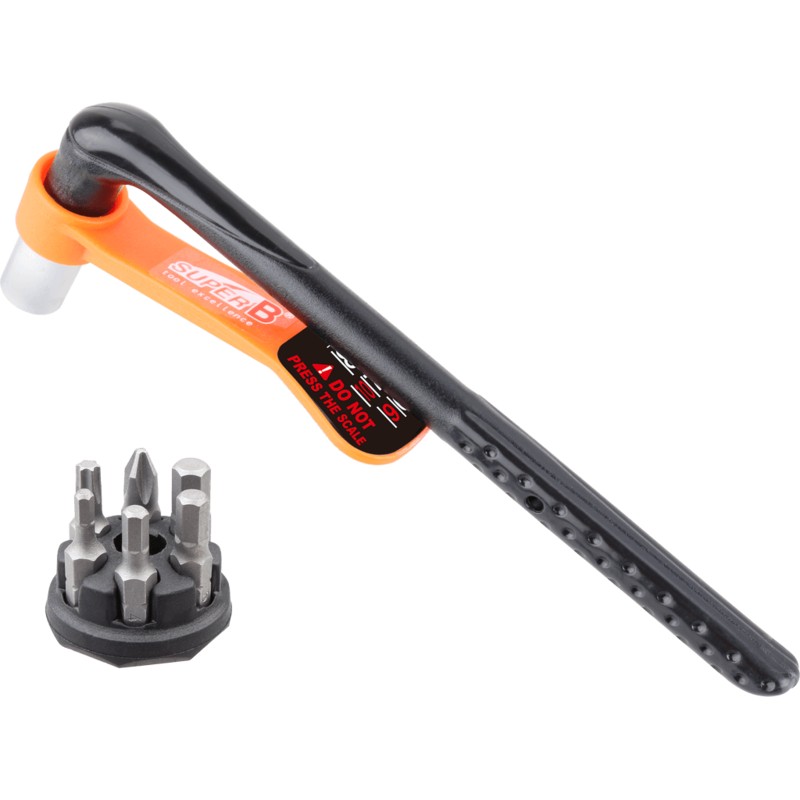 Llave de par 3-10Nm Super B (incluye puntas: Allen 3/4/5/6 mm, Torx...