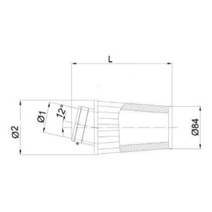 Filtro de aire BMC universal cónico Ø65mm x 128mm