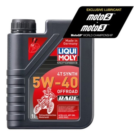 Botella de 1L aceite Liqui Moly 100% sintético 4T Synth 5W-40 Off r...