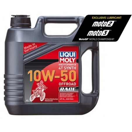 Garrafa de 4L aceite Liqui Moly 100% sintético 10W-50 Off road Race