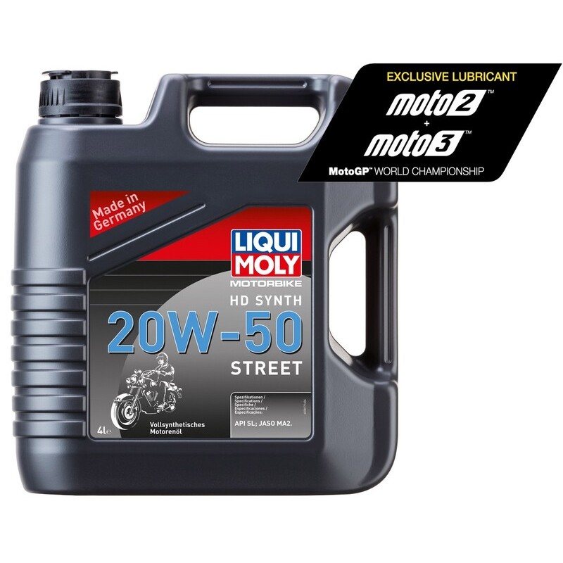 Garrafa 4L de aceite Liqui Moly HD 100% sintético 20W-50 Street