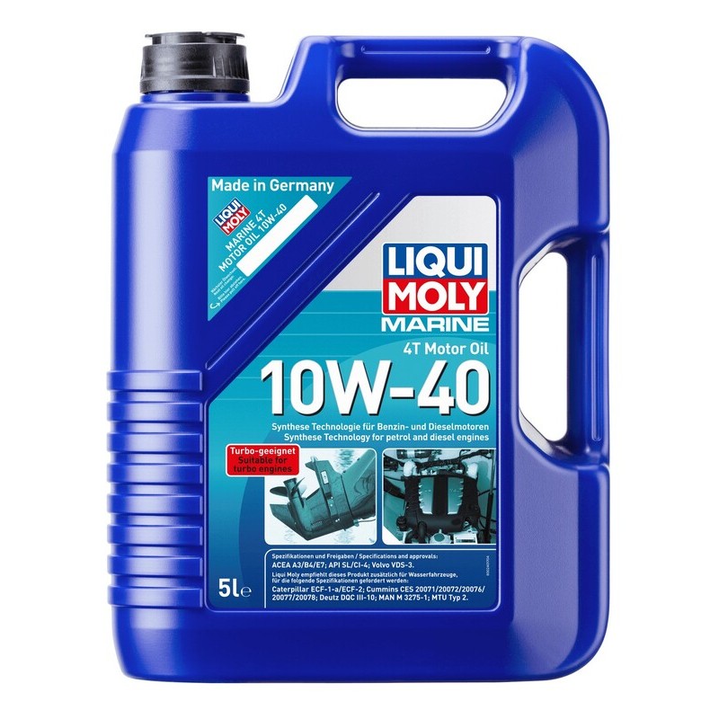 Garrafa 5L aceite Liqui Moly 4T Marine HC sintético 10W-40 ACEA A3,...