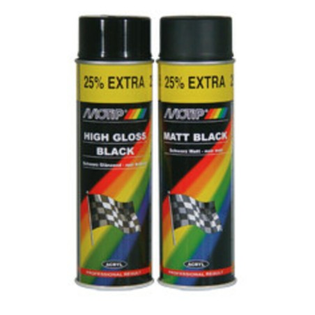 Pintura MOTIP negro satinado 500ML
