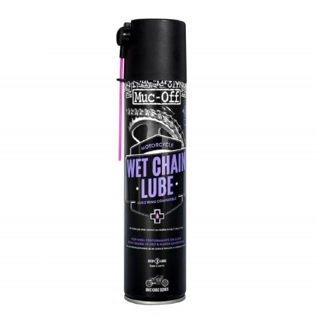 Grasa de cadena Muc-Off Wet Chain Lube Spray 400ml (para húmedo)