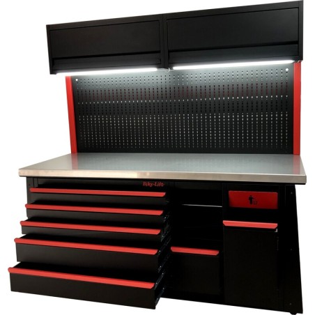 Estación de trabajo bicicleta Bike-Lift 2000mm Encimera inox - MF-B...