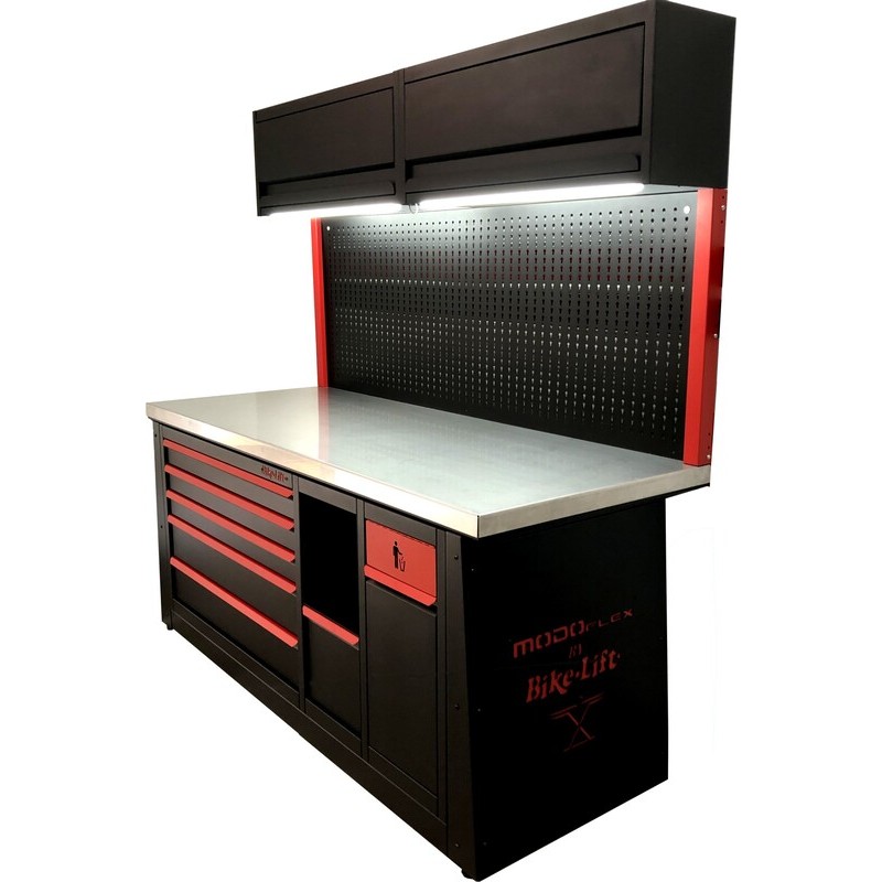 Estación de trabajo bicicleta Bike-Lift 1620mm Encimera inox - MF-B...