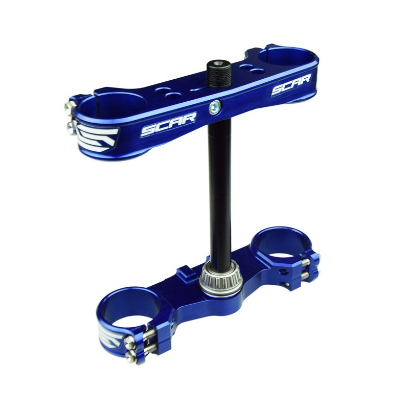 SCAR Triple Clamp Offset 16mm Blue