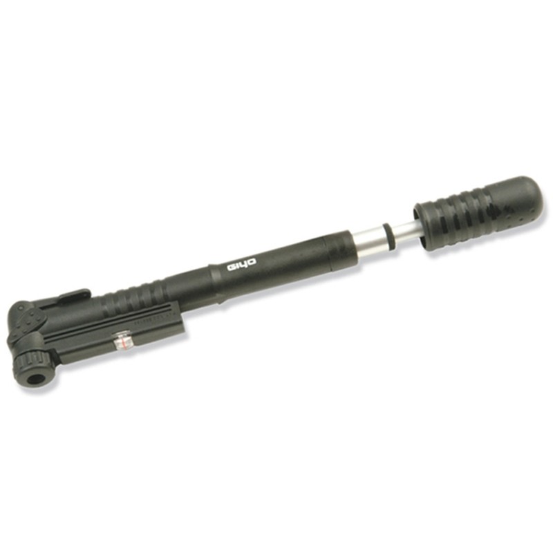 Mini-inflador GIYO telescópico con manómetro