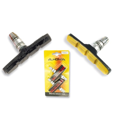 ALHONGA Juego de 4 zapatas de freno V-Brake. Rojo