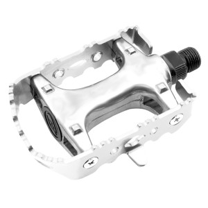Par pedales BTT ALU. Eje CR-MO. Blanco