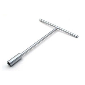 Llave vaso plana en T BIHR 17mm cromo satinado