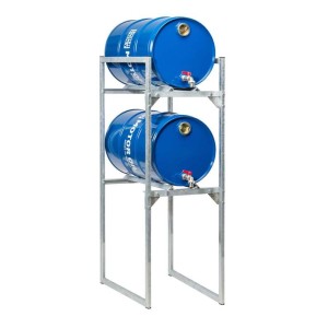 Estantería de hierro cincado TECNIUM para 2 bidones de aceite 60L