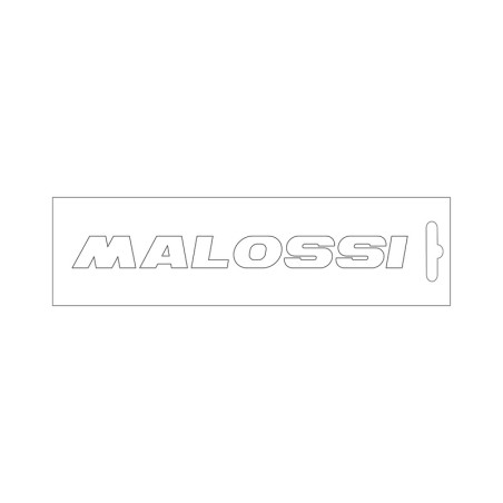Adhesivo MALOSSI Logo 14cm - Blanco