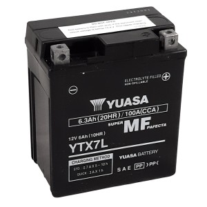 Batería YUASA W/C activada de fábrica sin mantenimiento - YTX7L (FA)