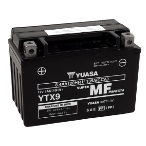 Batería YUASA W/C activada de fábrica sin mantenimiento - YTX9 (FA)